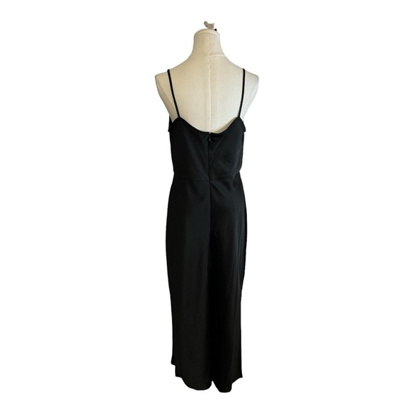 BLEEKER 126 Black Cowl Neck Sleeveless Maxi Cocktail Dress size 12 Wedding Party - Picture 2 of 4